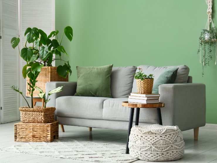 salotto moderno coloro verde salvia